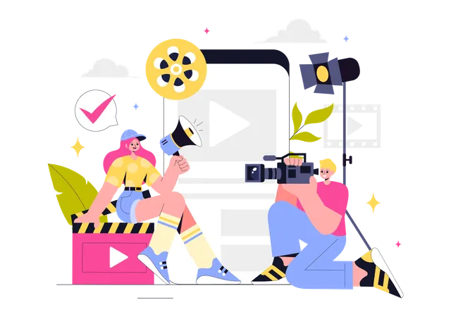 Anuncio de videografía profesional  Ilustración