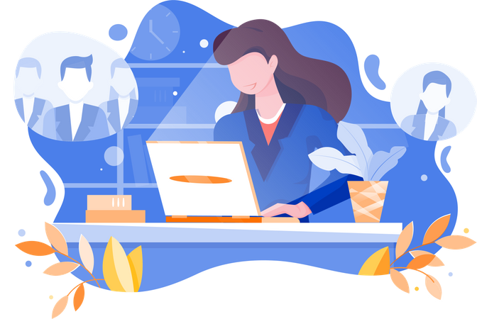 Anúncio online de emprego  Ilustração