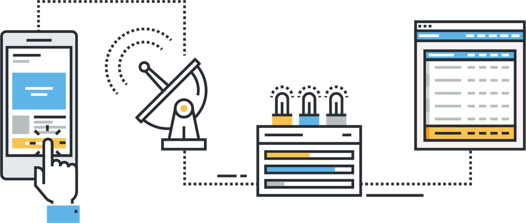 Anwendungsentwickler entwickeln Programm  Illustration