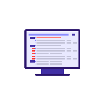 Anwendungsentwicklungscode-Testen von Software  Illustration
