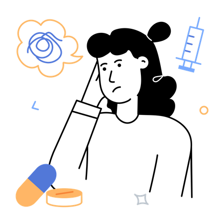 Anxiety Medication  Illustration