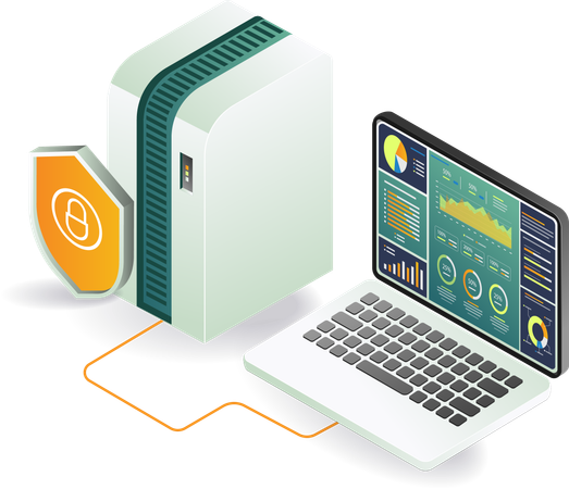 Anzeige von Datenanalysen zu Sicherheitszwecken  Illustration