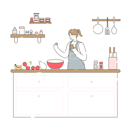 Aparatos de cocina inteligentes para mamá  Ilustración