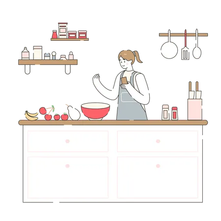 Aparatos de cocina inteligentes para mamá  Ilustración