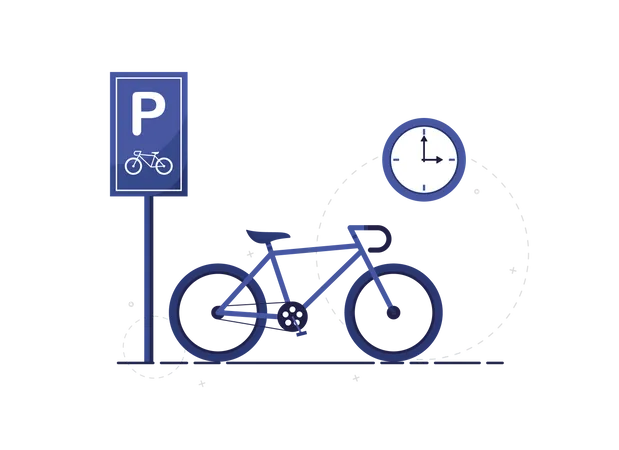 Estacionamiento De Pago Para Bicicletas A Tiempo Ilustracion Senal De Aparcamiento Para Bicicletas P Senal De Trafico Plaza De Aparcamiento De Bicicletas Para Peatones Correctamente Senalizada Plaza De Aparcamiento Diseno Plano Azul Eps 10 Ilustración