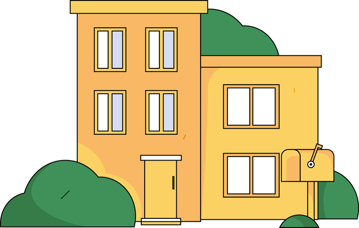 Apartamento con buzón exterior  Ilustración