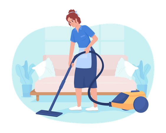 Apartment cleaning service  Illustration