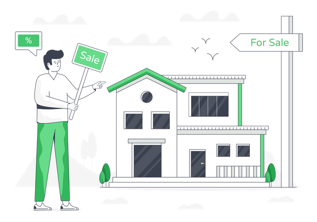 Apartment Sale  Illustration