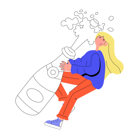 Apertura de champagne  Illustration