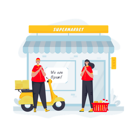 Apertura de tienda  Ilustración