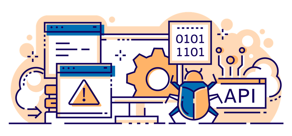 Api Programming and artificial intelligence  Illustration