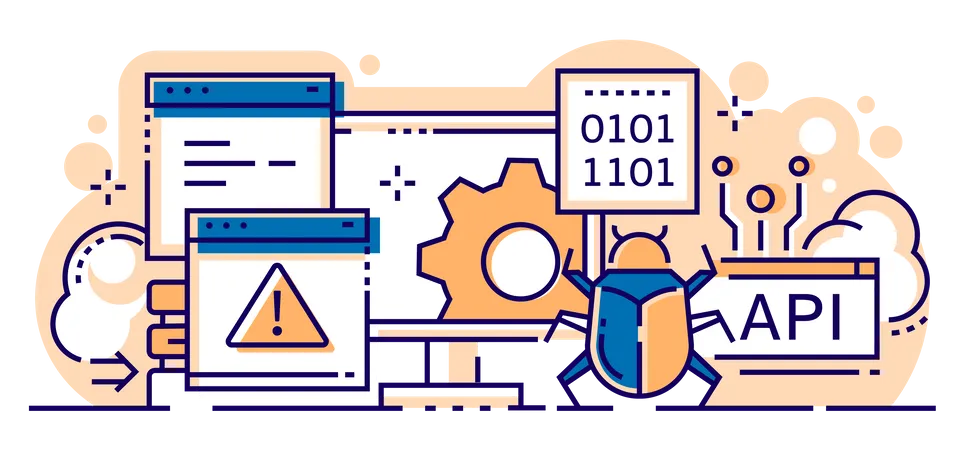 Api Programming and artificial intelligence  Illustration