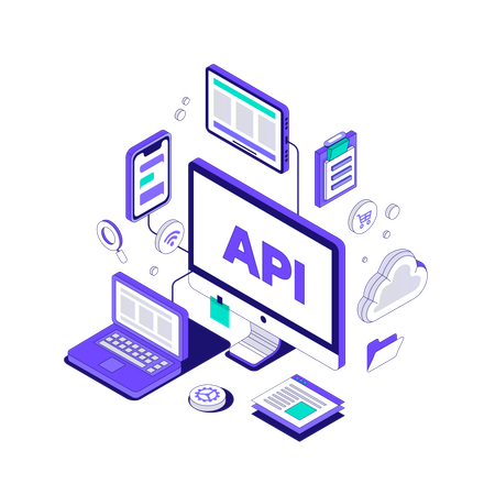 API Software Integration  Illustration