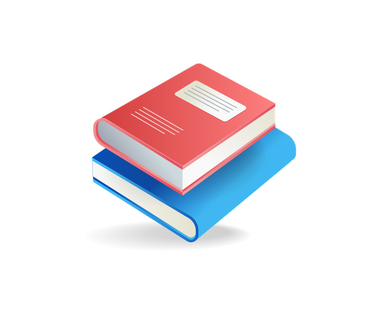 Apilar libros de texto  Ilustración