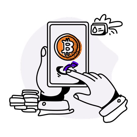 Aplicación bitcoin  Ilustración