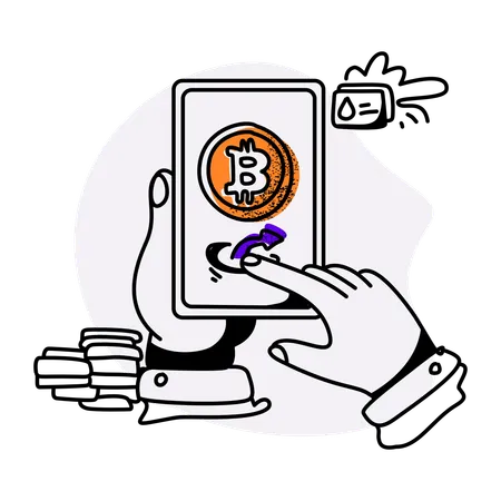 Aplicación bitcoin  Ilustración