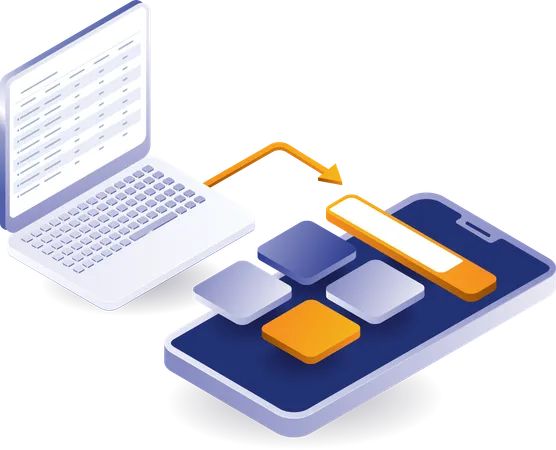 Aplicación de análisis informático para pruebas de teléfonos inteligentes  Ilustración