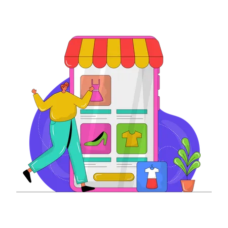 Aplicación de compras  Ilustración