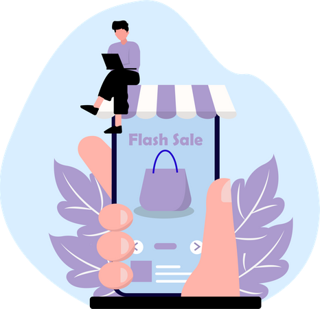 Aplicación de compras  Illustration