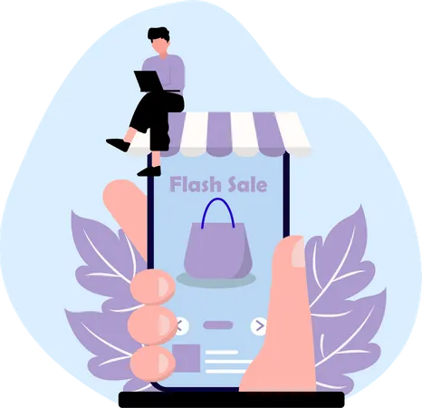 Aplicación de compras  Illustration