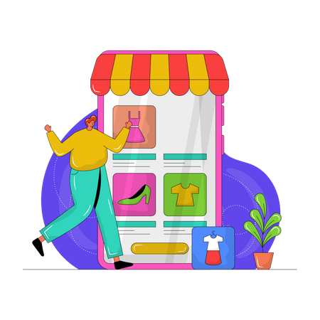 Aplicación de compras  Ilustración