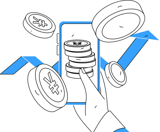 Aplicación de inversión móvil  Ilustración