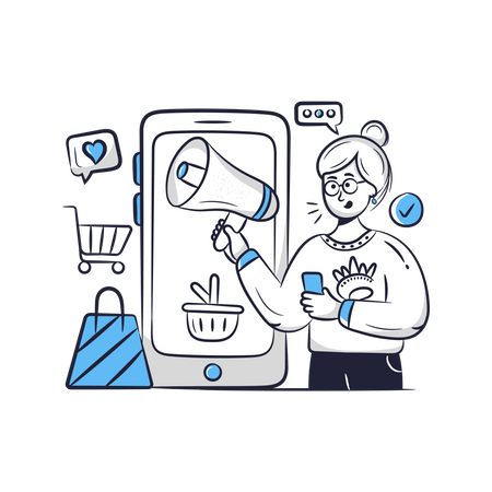 Aplicación de mercado en línea  Ilustración