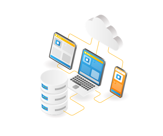 Base de datos web de la aplicación de prueba  Ilustración