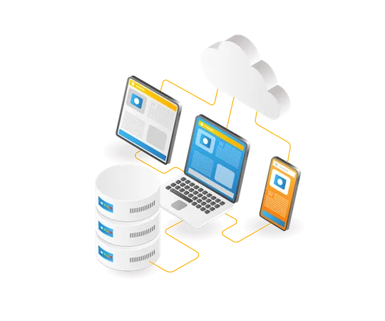 Base de datos web de la aplicación de prueba  Ilustración