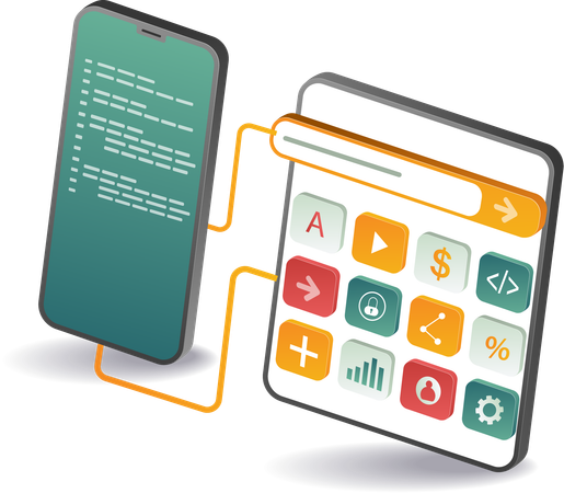 Aplicación para probar la tecnología de teléfonos inteligentes  Ilustración