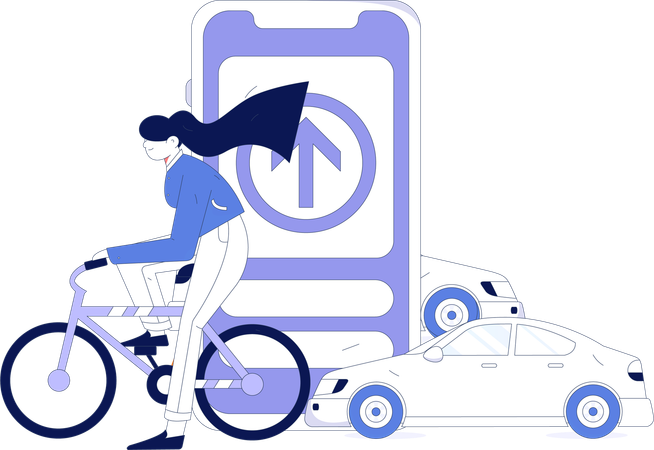 Aplicación de reserva de taxis en línea  Ilustración