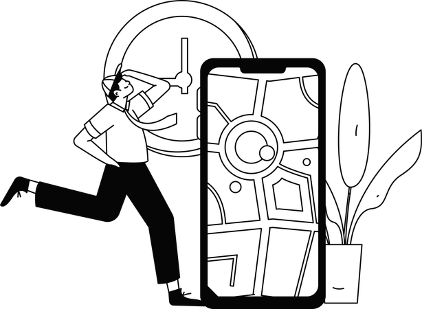 Aplicación de seguimiento de entrega de paquetes  Ilustración