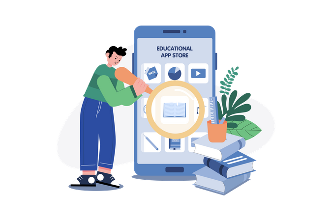 Aplicación educativa  Ilustración