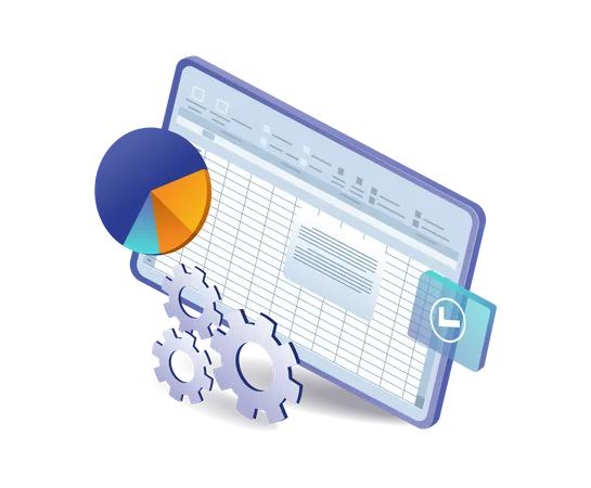 Aplicación excel para cálculos.  Illustration