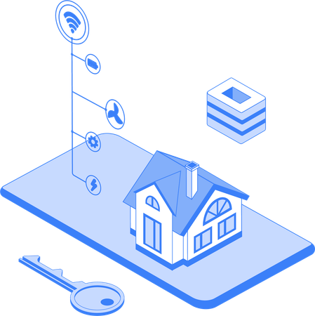 Aplicación de hogar inteligente  Ilustración