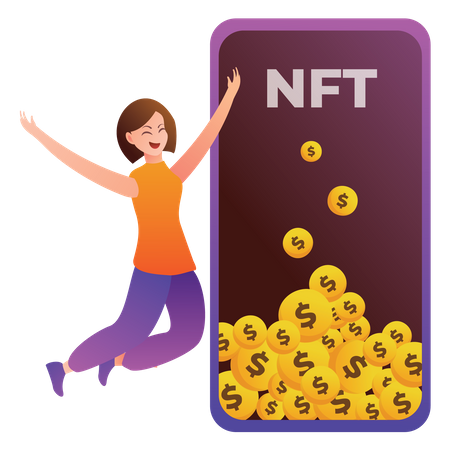 Aplicación nft  Ilustración