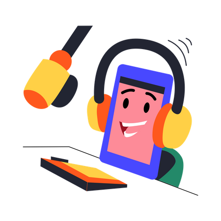 Aplicación de podcasts  Ilustración