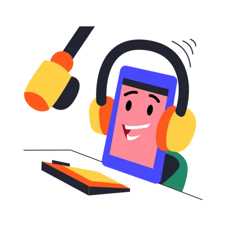 Aplicación de podcasts  Ilustración