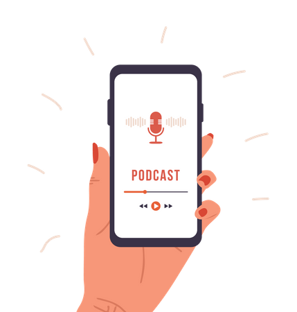 Aplicación de podcasts  Ilustración