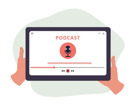 Aplicación de podcasts  Ilustración