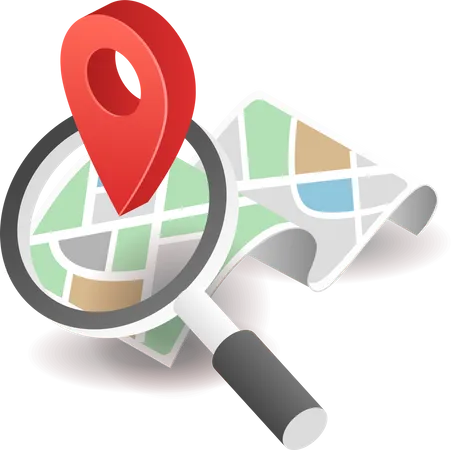 Aplicación de ubicación  Ilustración