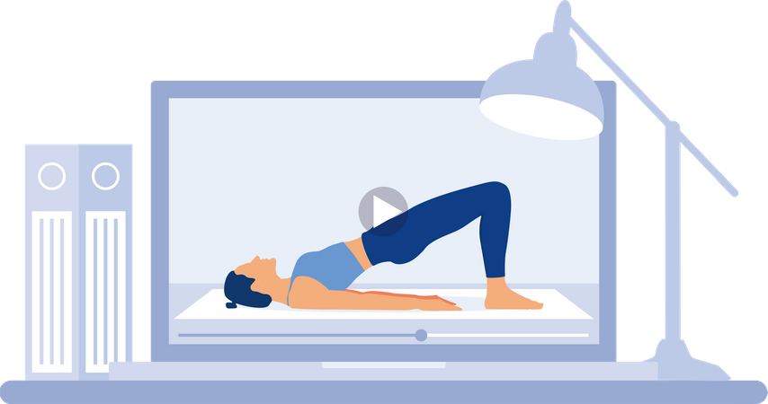 Aplicación de yoga  Ilustración