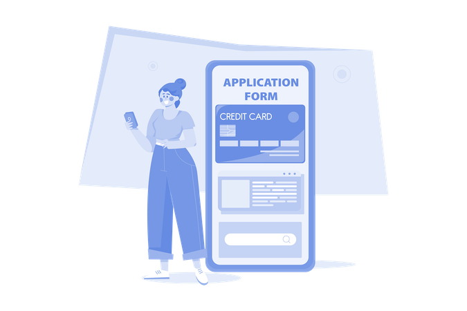 Solicitação de cartão de crédito  Ilustração