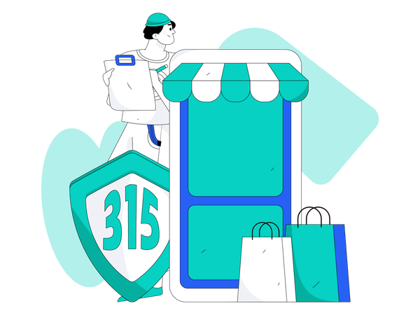 Aplicativo de compras  Illustration