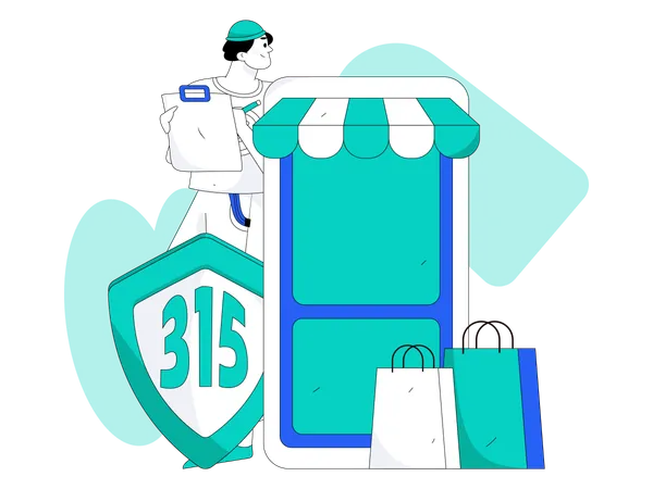 Aplicativo de compras  Illustration