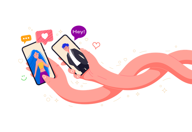 Aplicativo de namoro  Illustration