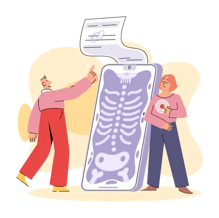 Aplicativo de saúde on-line  Ilustração