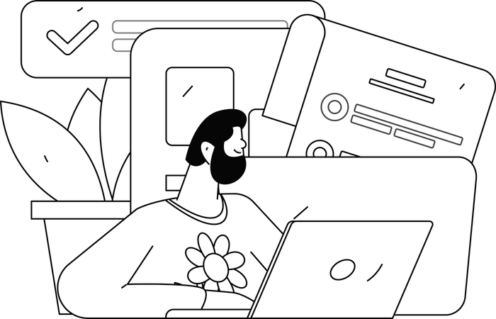 Aplicativo de suporte ao cliente  Ilustração