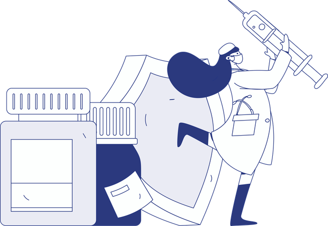 Aplicativo médico on-line  Ilustração
