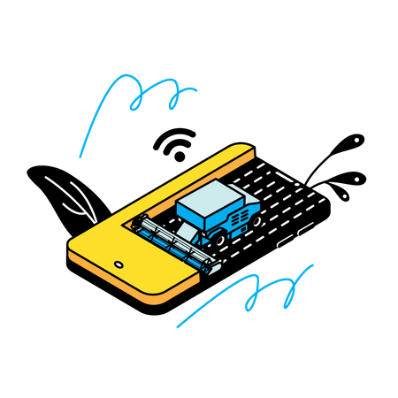 Aplicativo móvel de agricultura inteligente  Ilustração